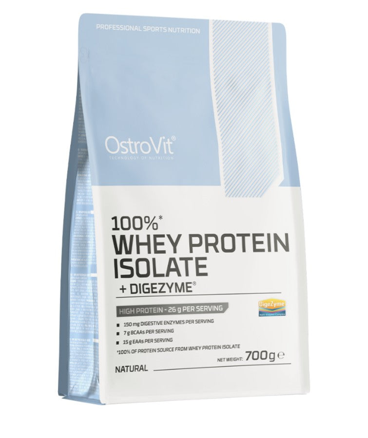 100% Whey Protein Isolate + Digezyme, Natural - 700 grams - OstroVit