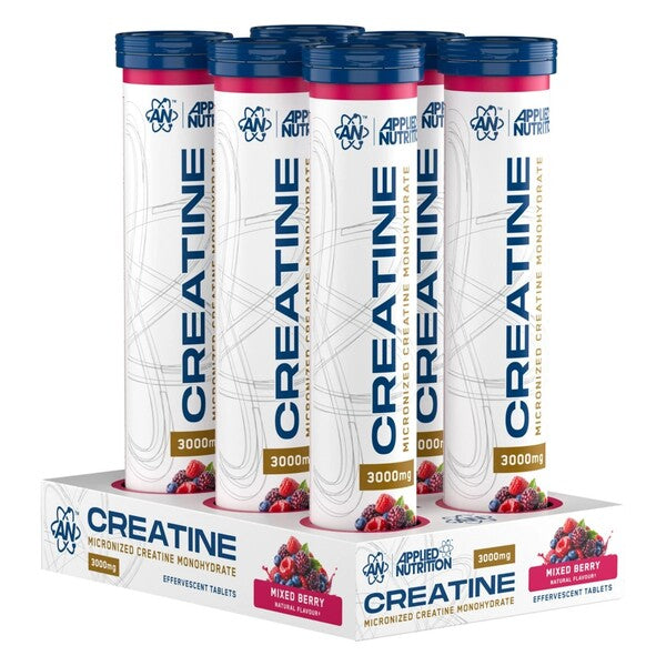 Creatine Monohydrate Effervescent Tablets, Mixed Berry - 6 x 16 tabs - Applied Nutrition