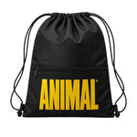 Animal Drawstring Backpack - Black with Yellow - Animal