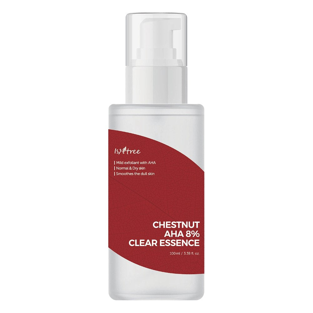 Isntree eksfoliējošā esence Kastanis AHA 8% caurspīdīga - 100 ml