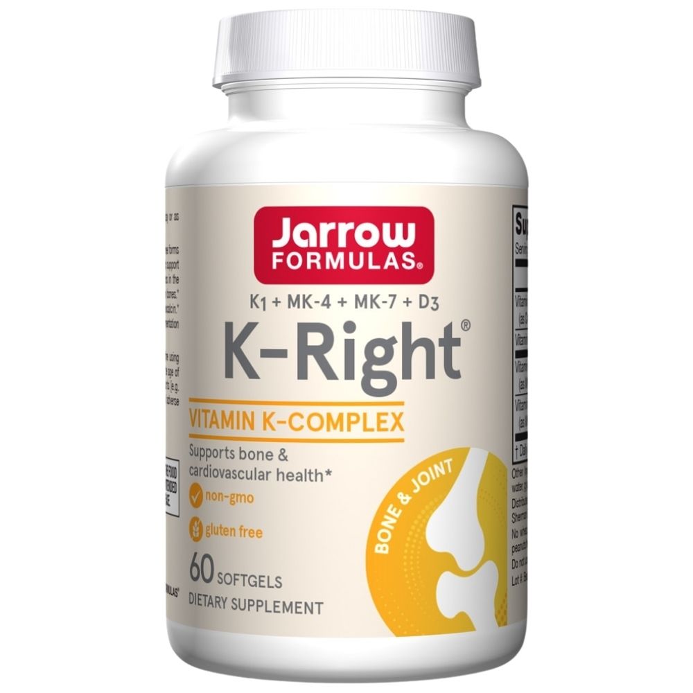 Jarrow Formulas K-Right, K vitamīna komplekss - 60 kapsulas