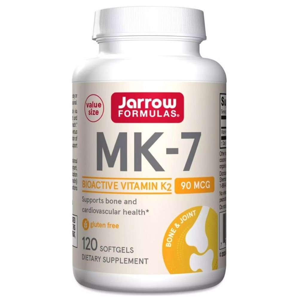 Jarrow Formulas K2 vitaminas MK-7 90 mcg - 120 kapsulu