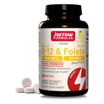 Jarrow Formulas vitaminas B12 1000 mcg + folio rūgštis 400 mcg - 100 kramtomųjų tablečių - Magnis.lt