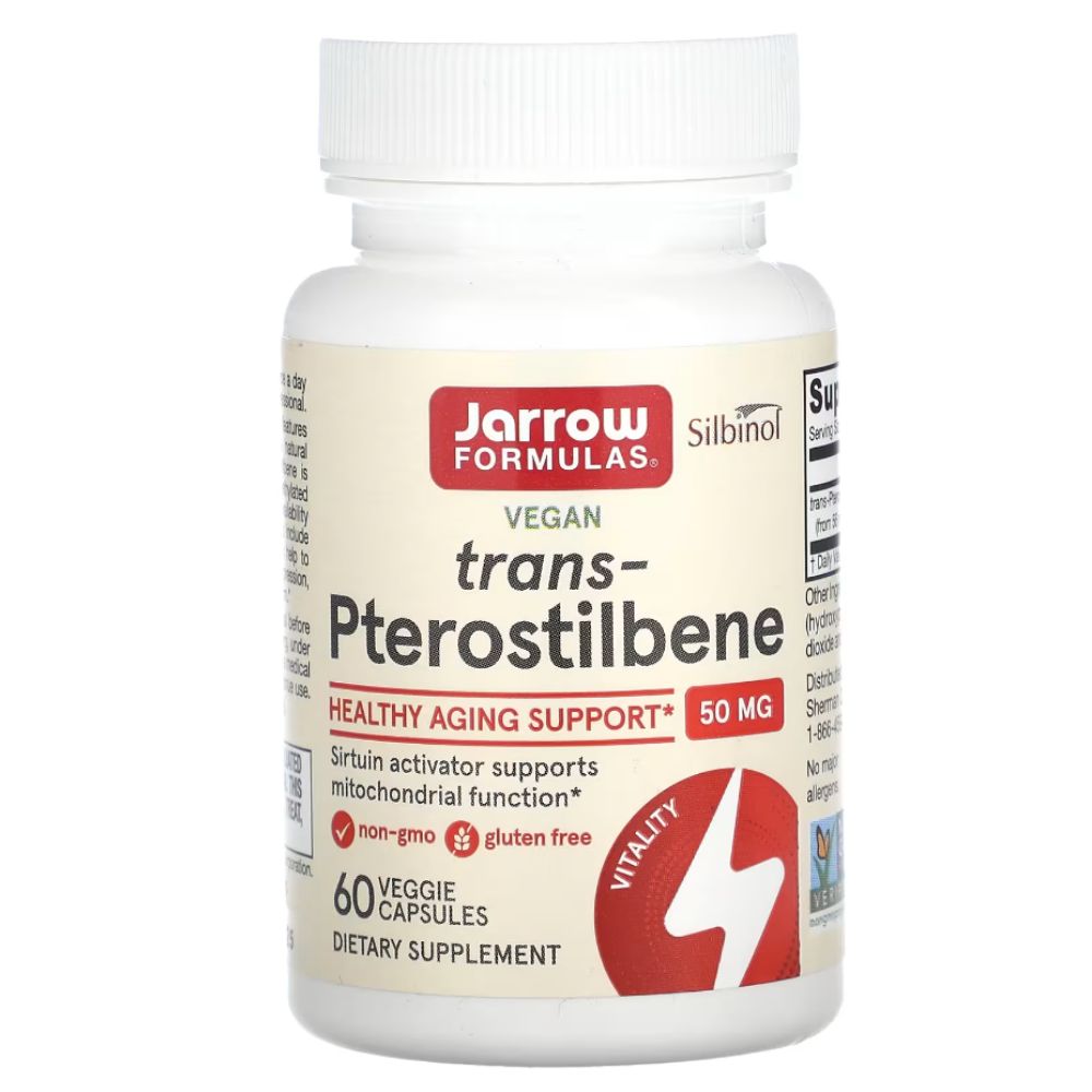 Jarrow Formulas Trans-Pterostilbēns 50 mg – 60 kapsulas