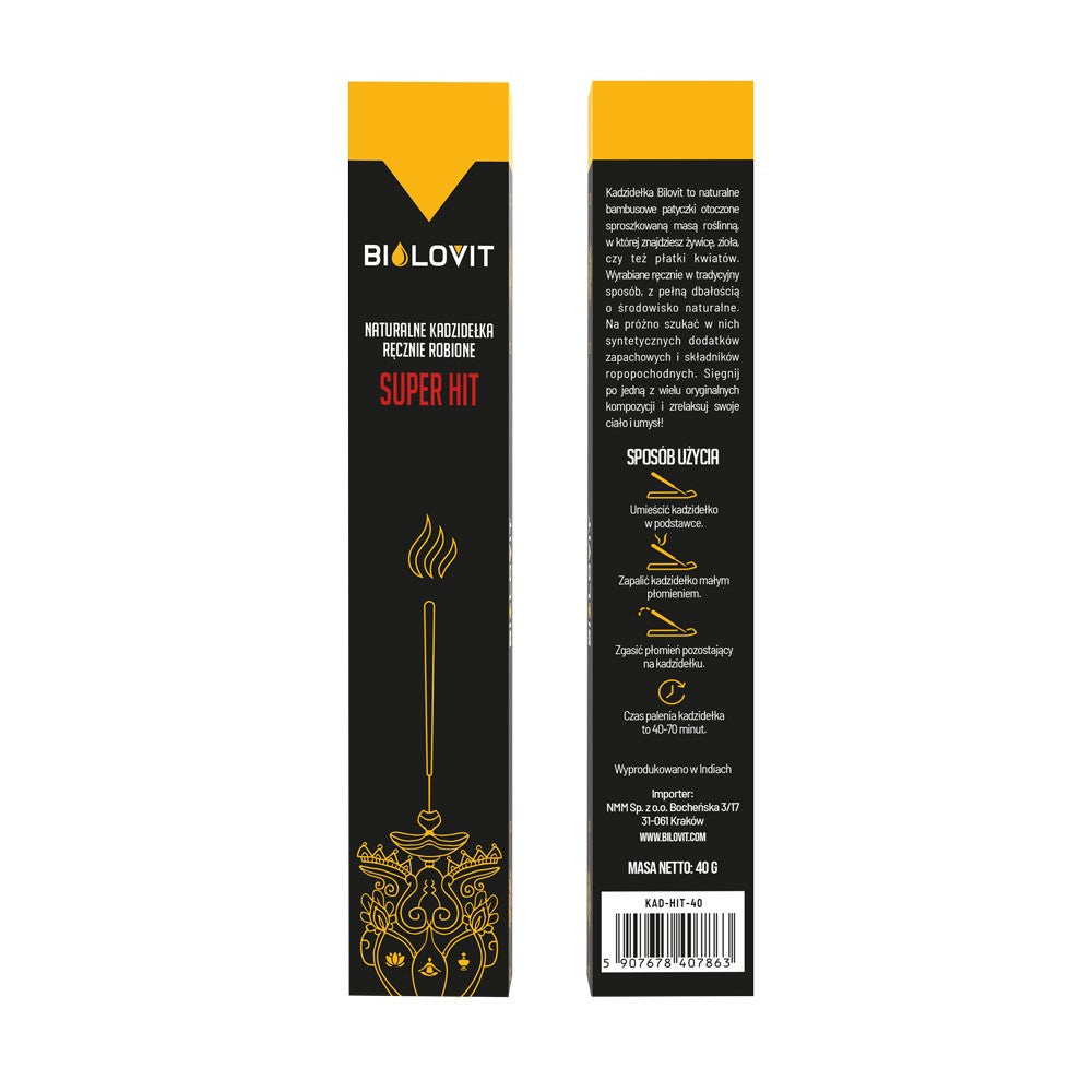 Bilovit dabiskās aromatiskās vīraka nūjiņas Super Hit - 40 g