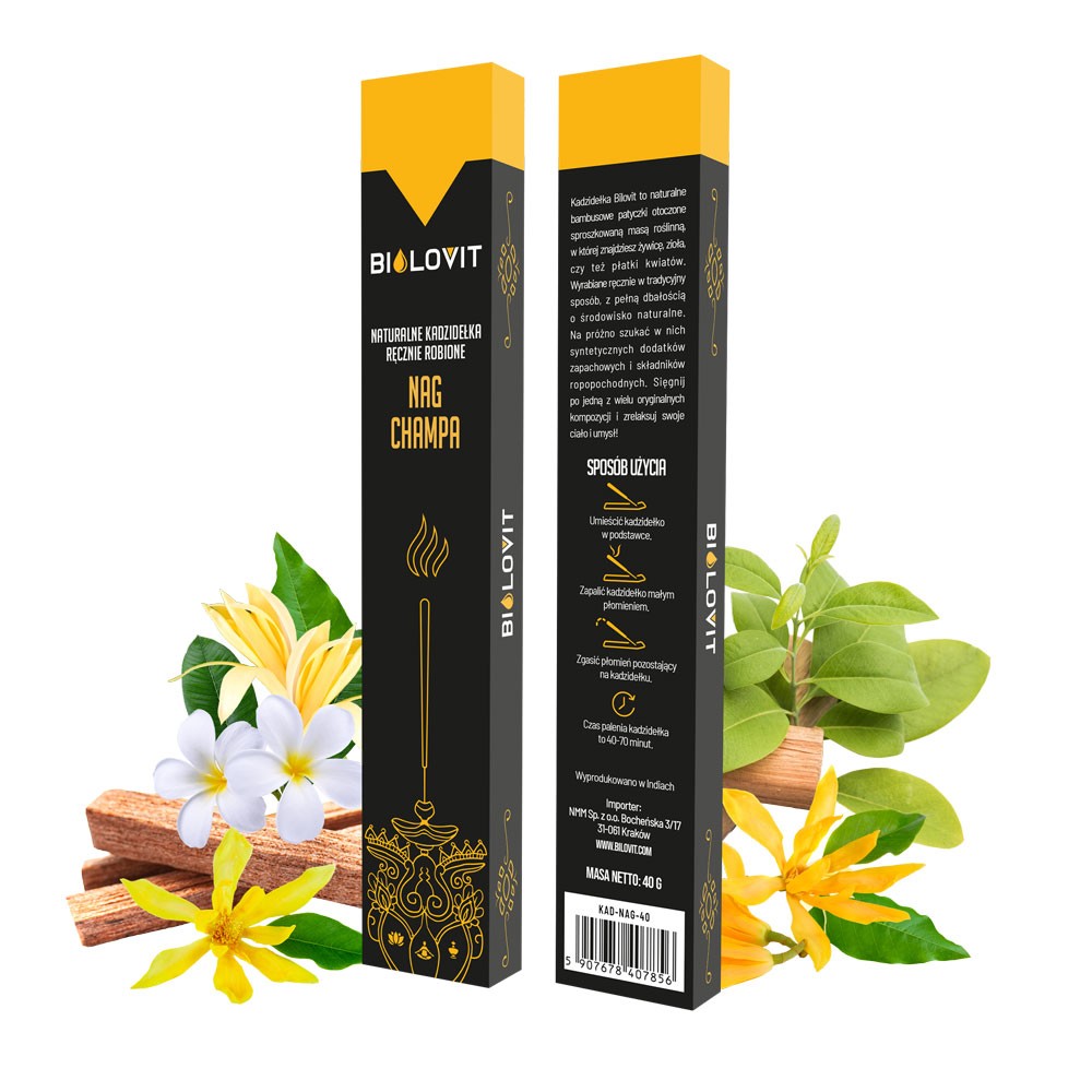 Bilovit dabīgās aromātiskās vīraka nūjiņas Nag Champa – 40 g