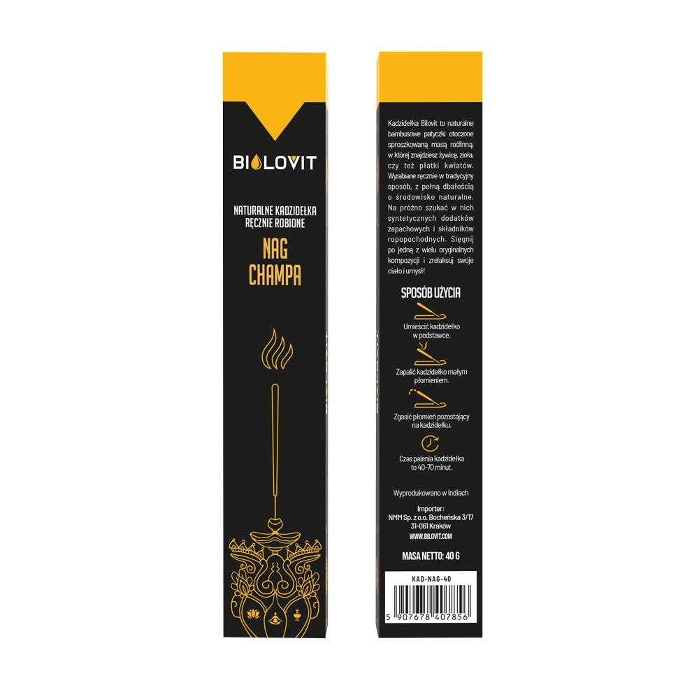 Bilovit dabīgās aromātiskās vīraka nūjiņas Nag Champa – 40 g