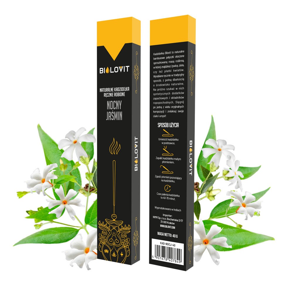 Bilovit dabīgās aromatizētās vīraka nūjiņas Night Jasmine - 40 g