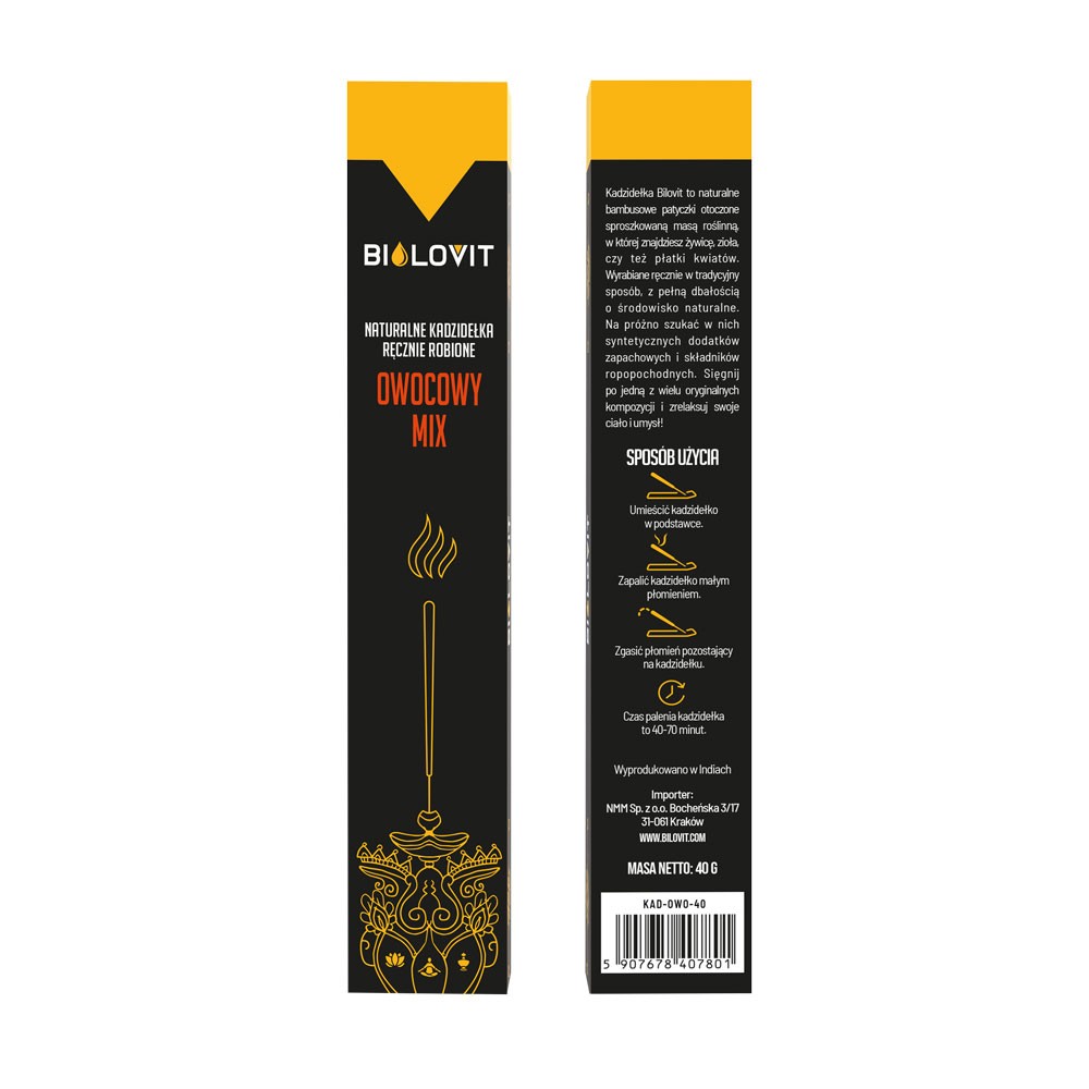 Bilovit dabīgas aromatiskās vīraka nūjiņas augļu maisījums – 40 g