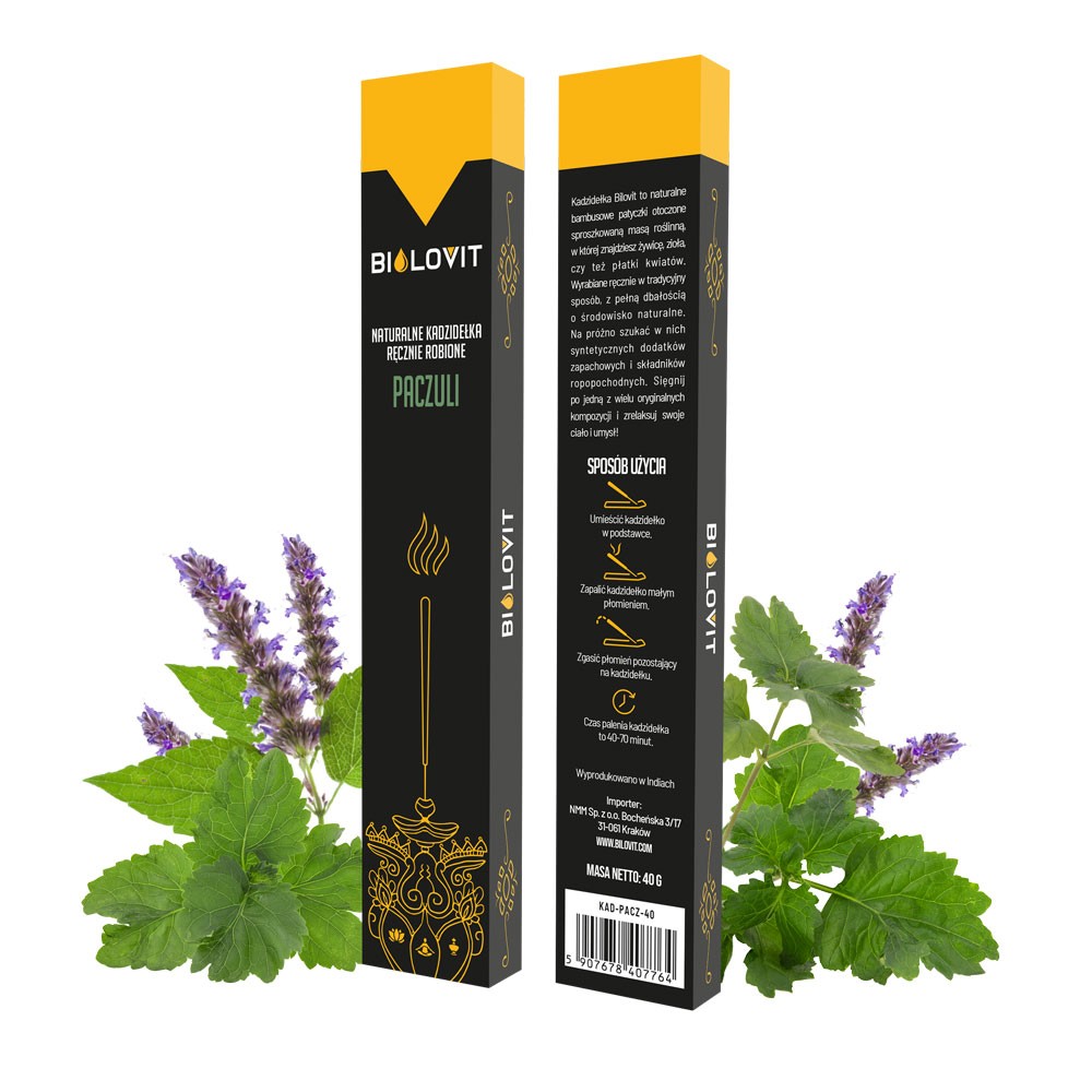 Bilovit dabīgās aromatiskās vīraka nūjiņas Pačūlija - 40 g