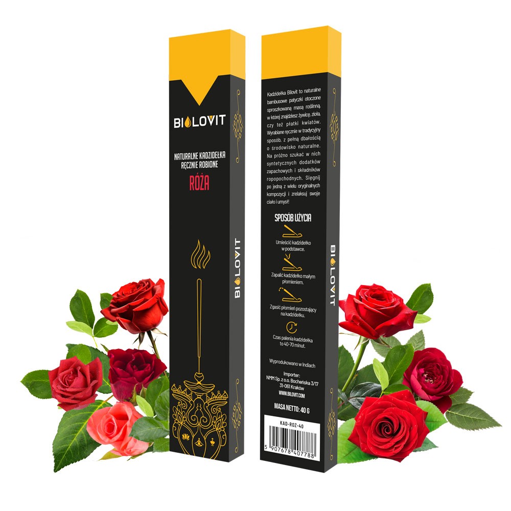 Bilovit dabīgās aromatiskās vīraka nūjiņas Rose – 40 g