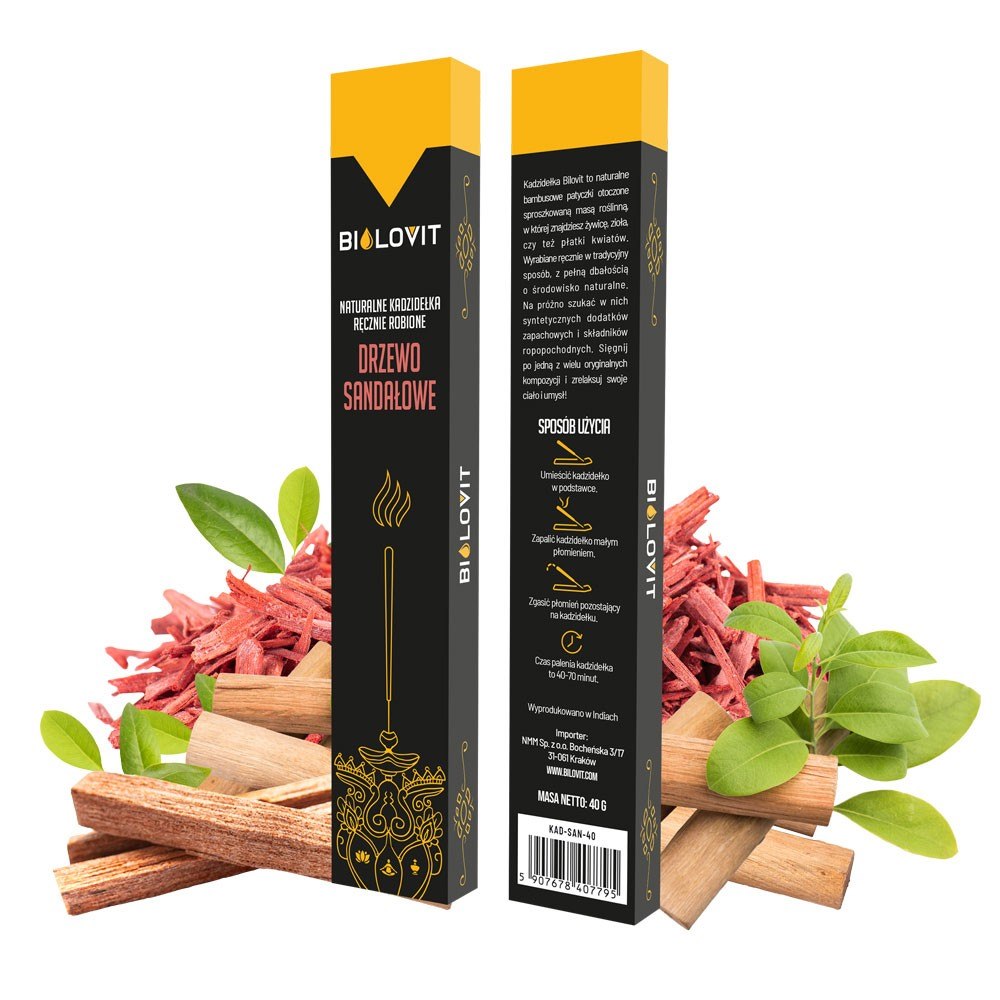 Bilovit dabīgie aromātiskie vīraksandalas kociņi Sandalwood - 40 g