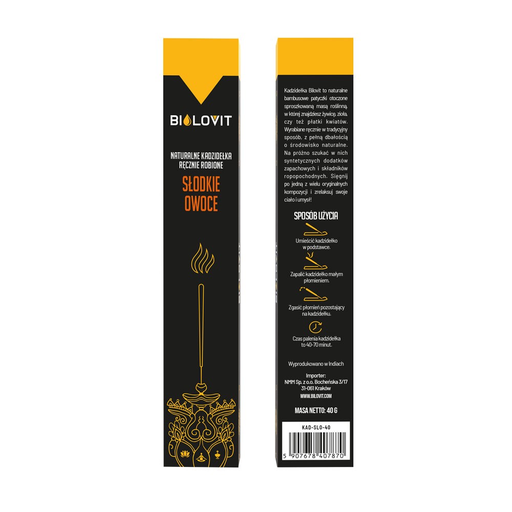 Bilovit dabīgie aromātiskie vīraki Sweet Fruits - 40 g