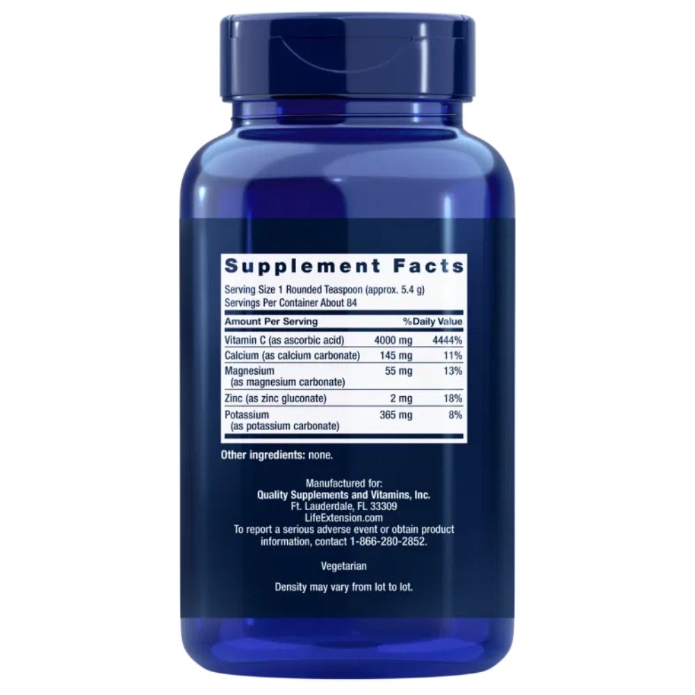 Life Extension buferizēts C vitamīna pulveris – 454 g