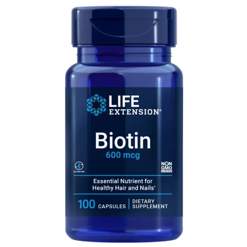 Life Extension biotinas 600 mg - 100 kapsulių - Magnis.lt