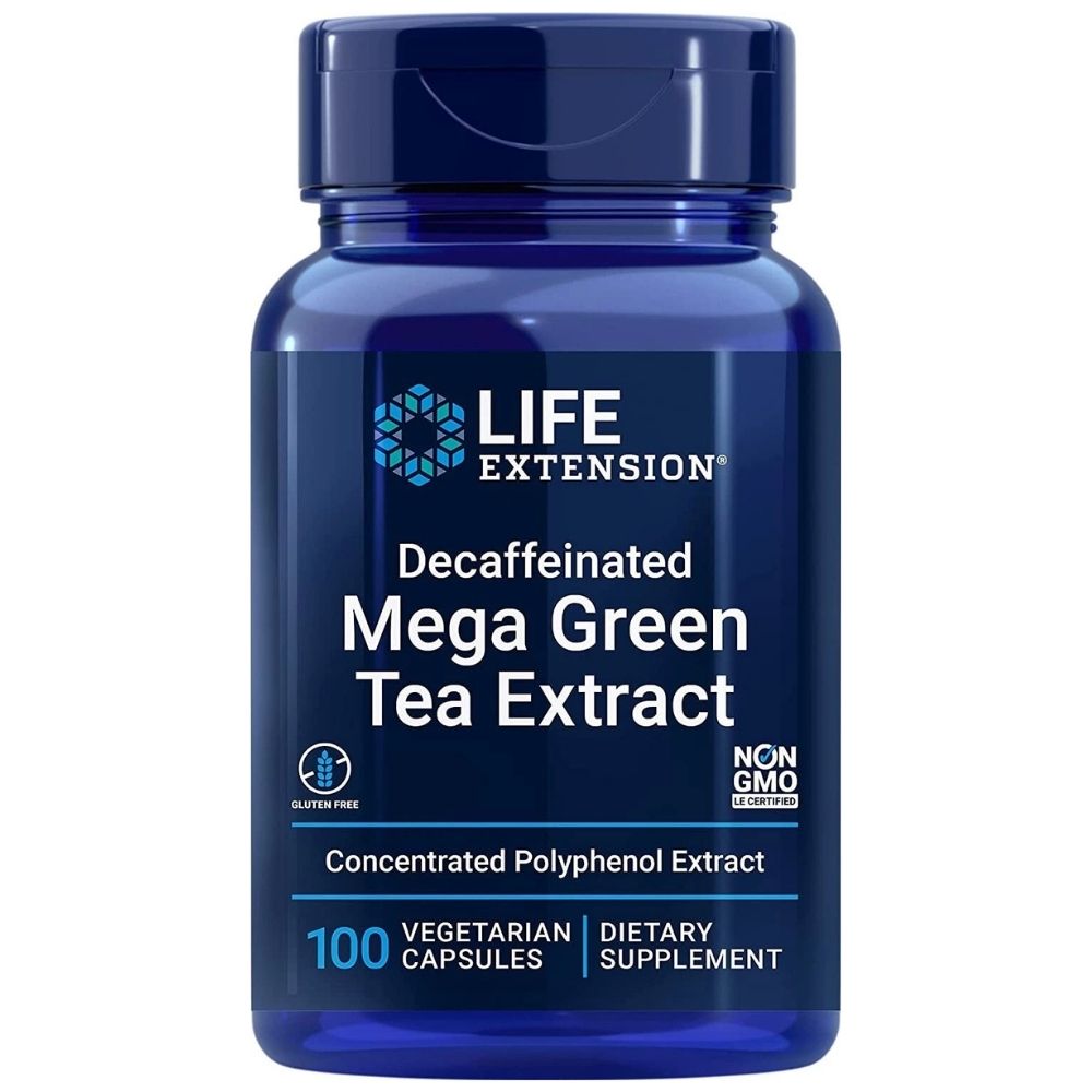 Life Extension Mega bezkofeīna zaļās tējas ekstrakts - 100 kapsulas