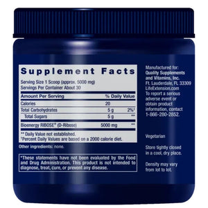 Life Extension D-ribozes pulveris – 150 g