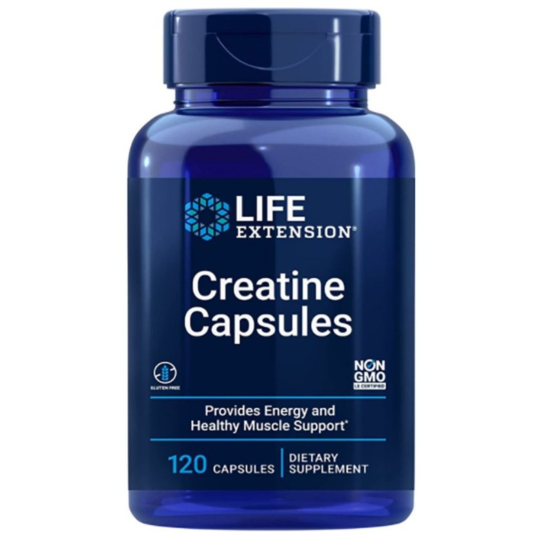 Life Extension kreatīna kapsulas - 120 kapsulas
