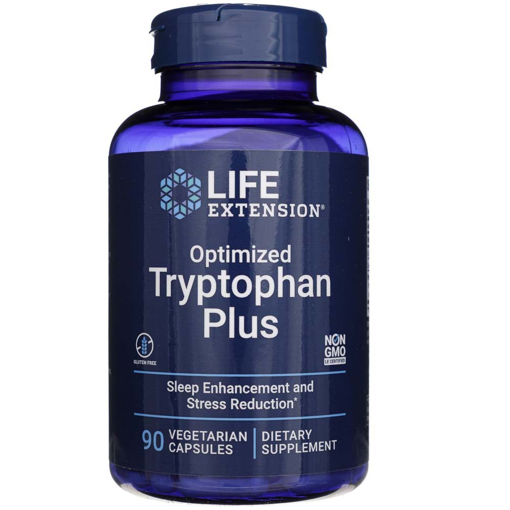Life Extension optimizētais triptofāns plus — 90 kapsulas