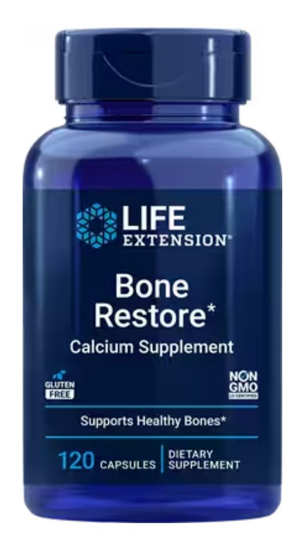 Life Extension Bone Restore kalcija uztura bagātinātājs - 120 kapsulas