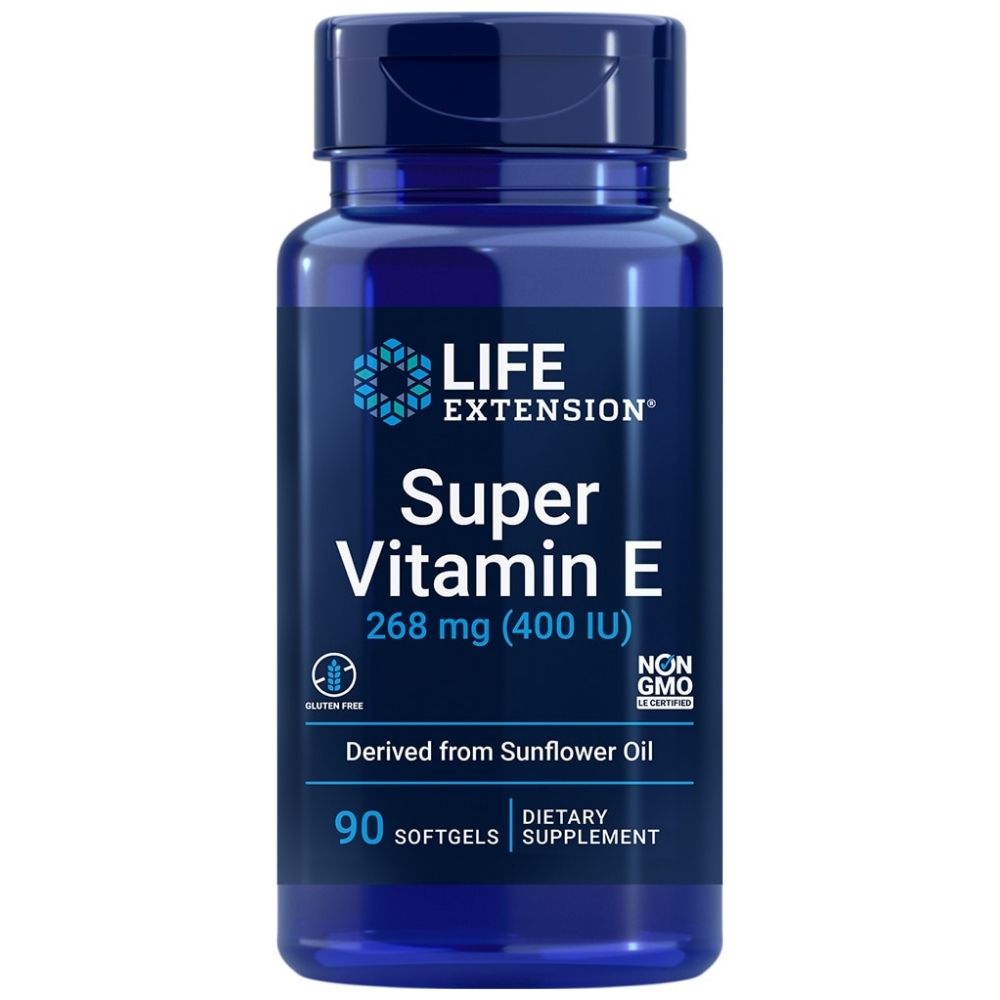 Life Extension Super Vitamin E 268 mg - 90 minkštųjų gelių - Magnis.lt