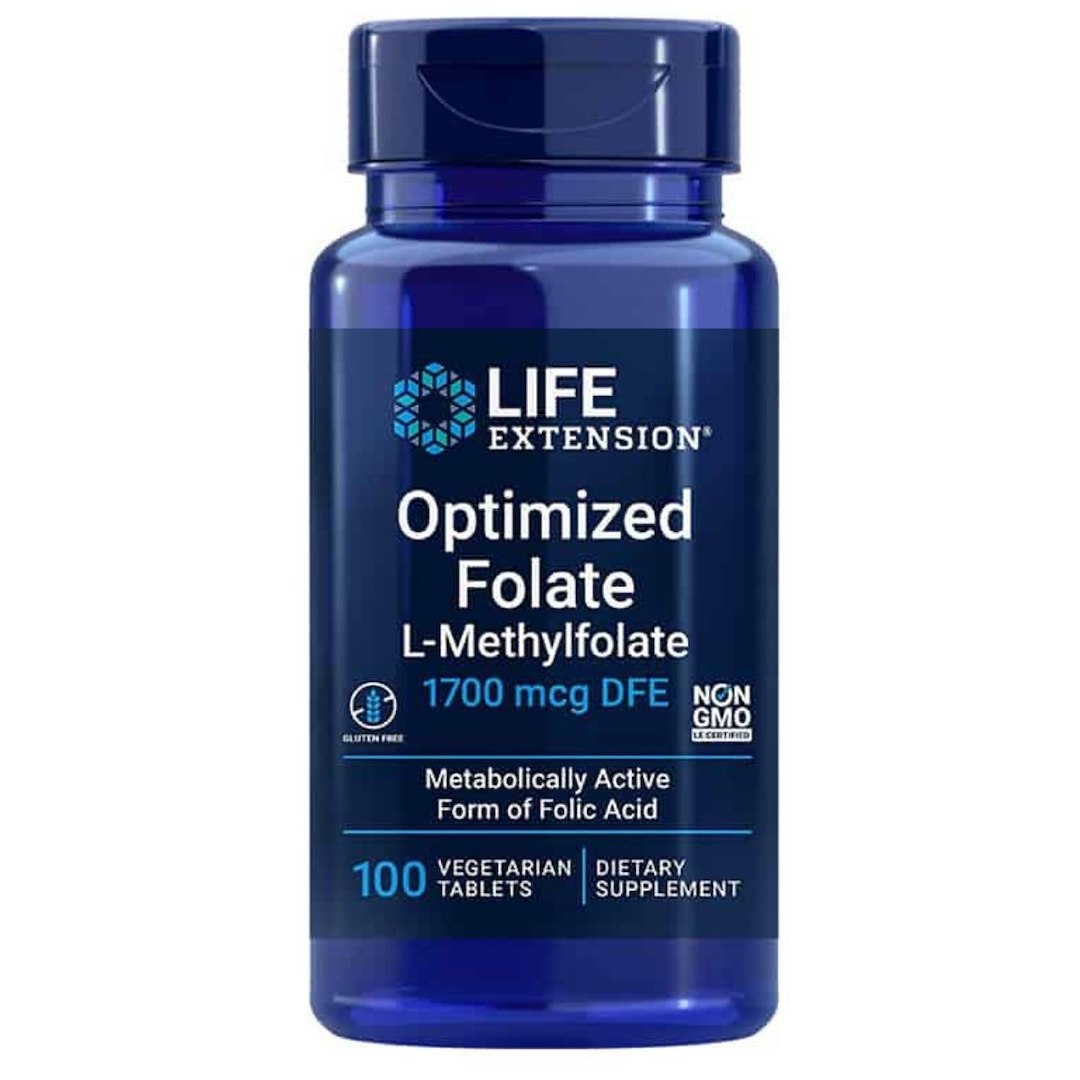 Life Extension Enhanced Optimized Folate 1700 mcg - 100 tablečių - Magnis.lt