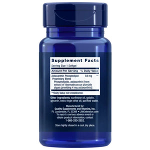 Life Extension 4 mg astaksantinas su fosfolipidais - 30 minkštųjų gelių - Magnis.lt