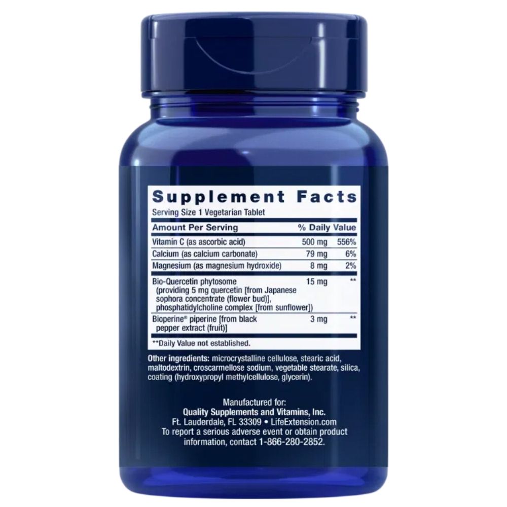 Life Extension Fast-C® un Bio-Quercetin Phytosome - 60 tabletes