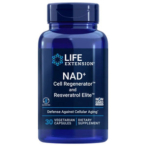 Life Extension NAD+ Cell Regenerator™ ir Resveratrol Elite™ 300 mg - 30 kapsulių - Magnis.lt