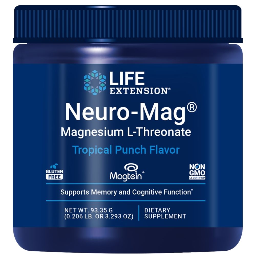 Life Extension Neuro-Mag® magnija L-treonāts, tropu garša - 93,35 g