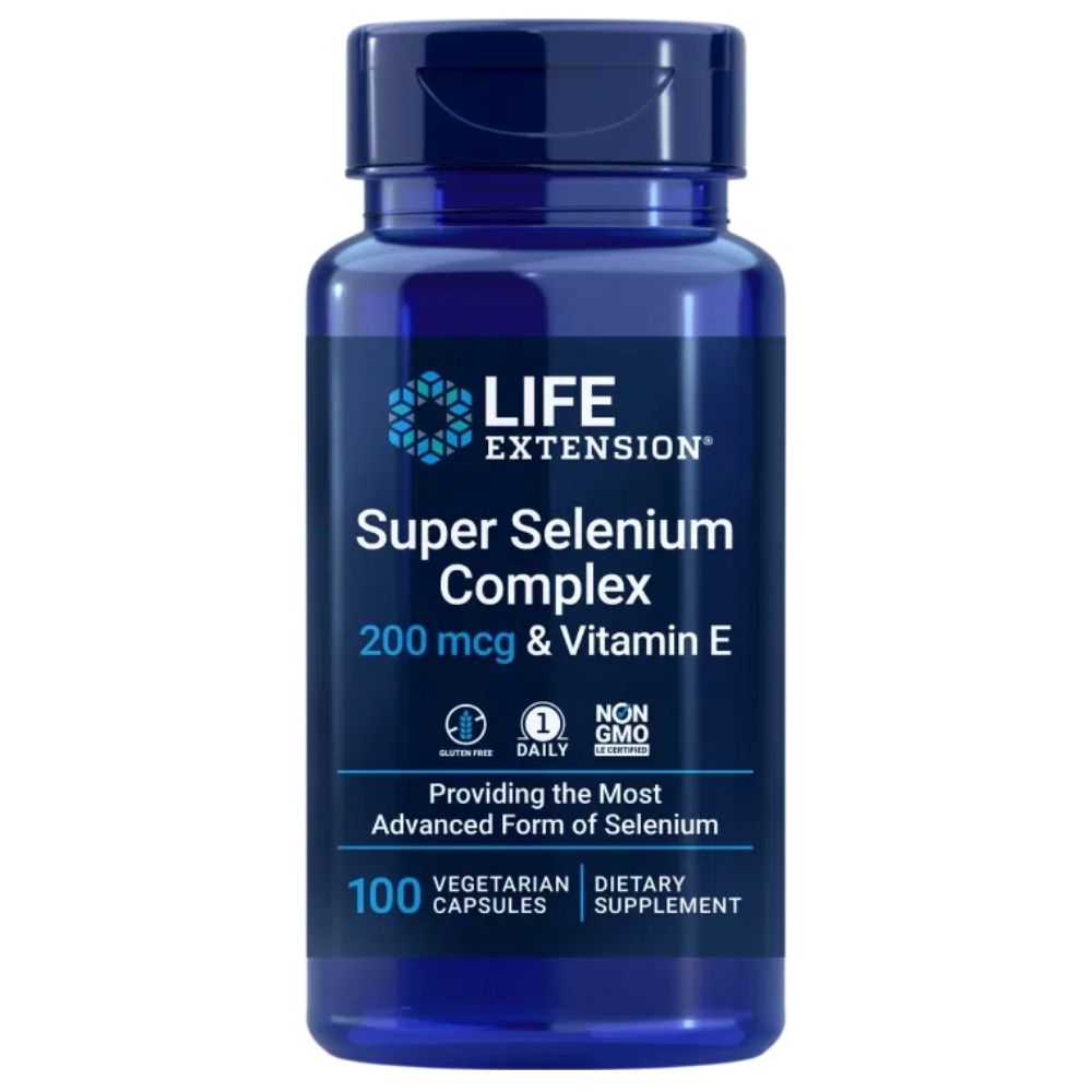 Life Extension Super Seleno kompleksas 200 mcg ir vitaminas E - 100 kapsulių - Magnis.lt