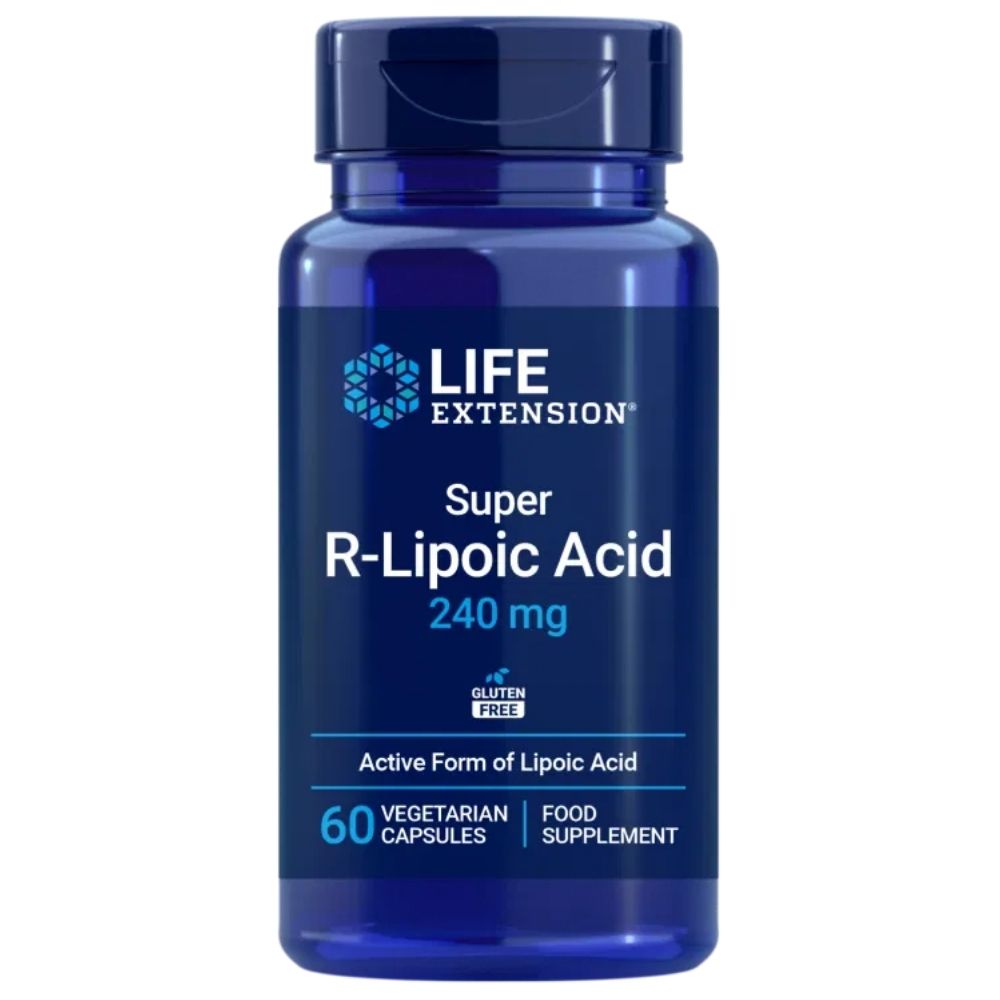 Life Extension R-alfa liposkābe (Na-RALA) - 60 kapsulas