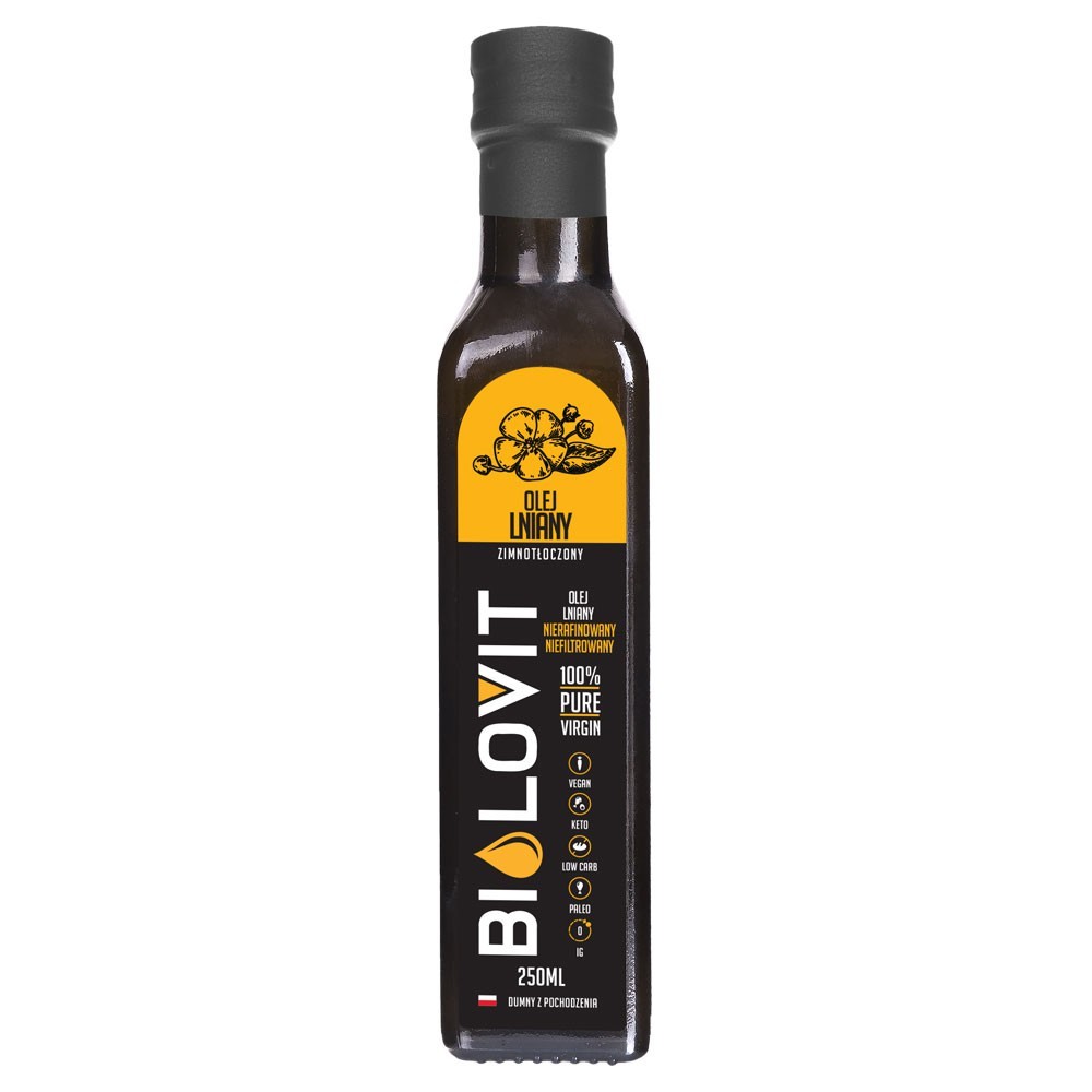 Bilovit šalto spaudimo linų sėmenų aliejus - 250 ml - Magnis.lt