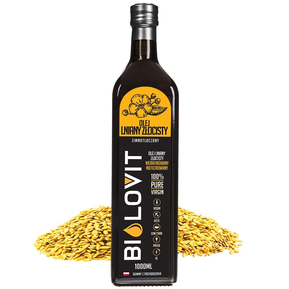 Bilovit aukstā spieduma zelta linsēklu eļļa – 1000 ml
