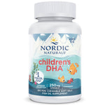 Nordic Naturals DHA, Omega-3 250 mg vaikams, braškių skonio - 360 mini kapsulių - Magnis.lt