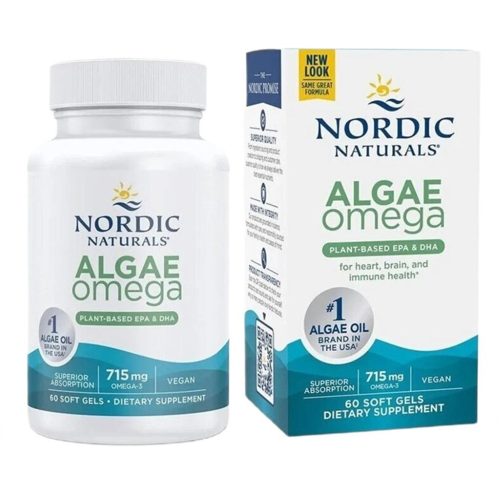 Nordic Naturals Algae Omega 715 mg (Omega-3 iš dumblių) - 60 kapsulių - Magnis.lt