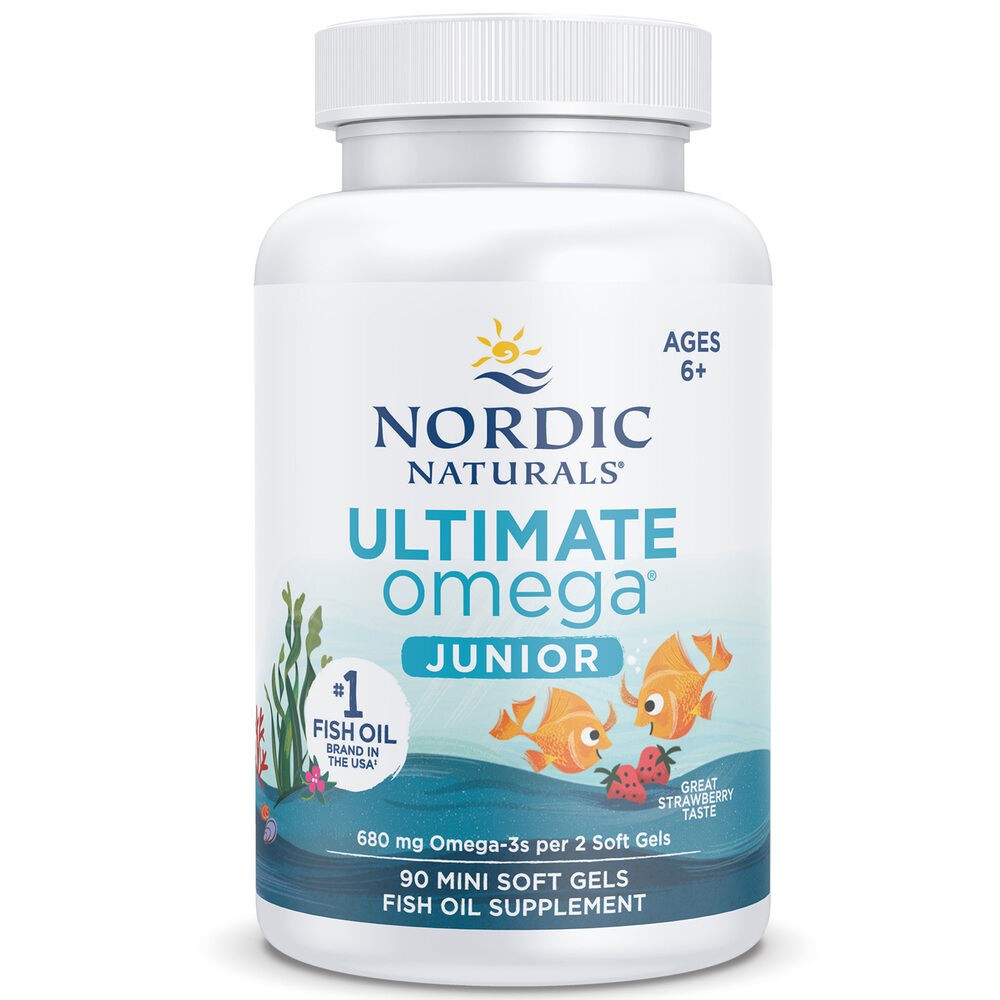 Nordic Naturals Ultimate Omega JR 680 mg braškių - 90 kapsulių - Magnis.lt