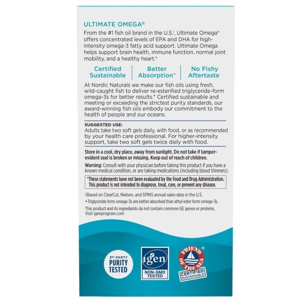 Nordic Naturals Ultimate Omega, citrinų skonio - 60 minkštųjų gelių - Magnis.lt