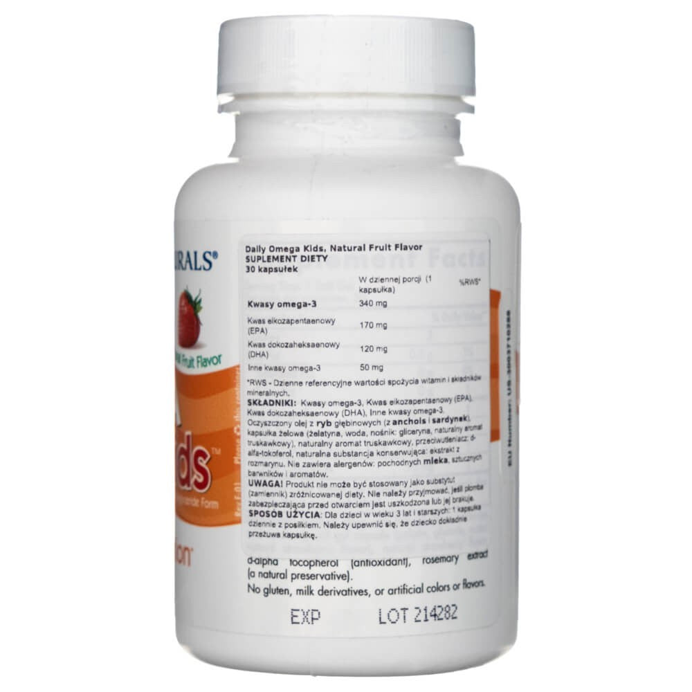 Nordic Naturals Daily Omega Kids Natural Fruit - 30 minkštųjų kapsulių - Magnis.lt