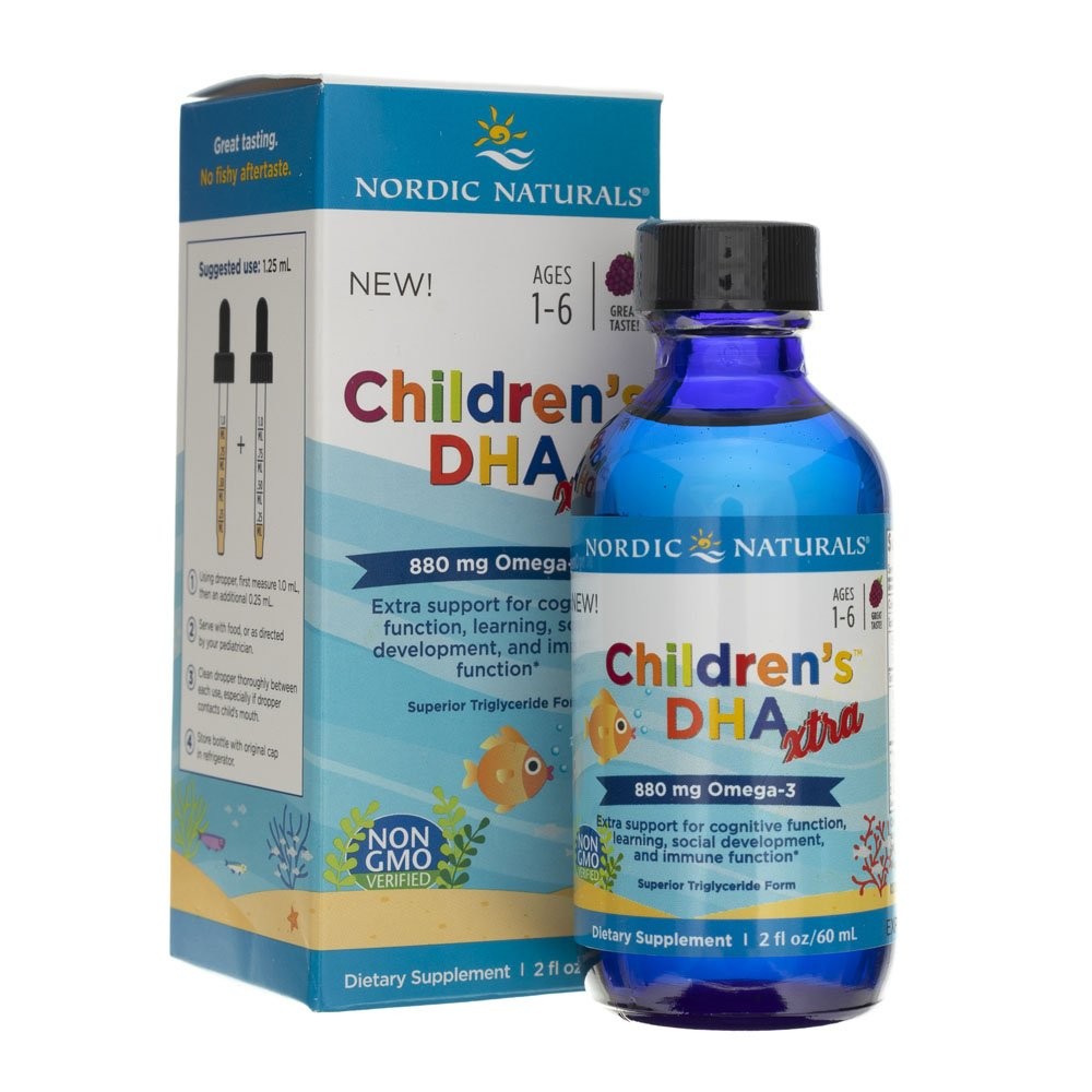 Nordic Naturals DHA Xtra vaikams, uogų skonio - 60 ml - Magnis.lt