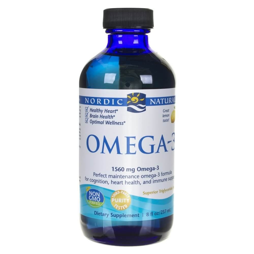 Nordic Naturals Omega-3 1560 mg, citrinų skonio - 237 ml - Magnis.lt