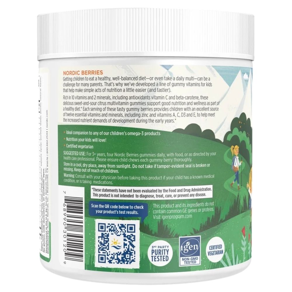 Nordic Naturals multivitamīnu želejas konfektes, apelsīnu un citronu garša - 120 gab.