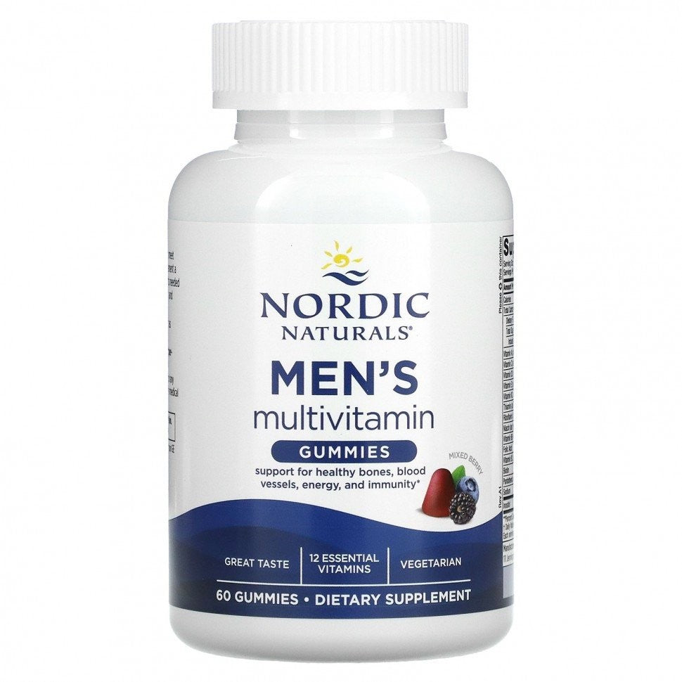 Nordic Naturals Multivitaminai vyrams, mišrios uogos - 60 gelių - Magnis.lt