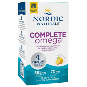 Nordic Naturals Complete Omega-3 565 mg + GLA 70 mg citrons - 60 kapsulas