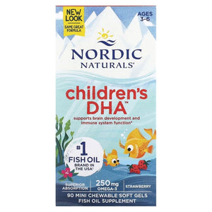 Nordic Naturals DHA 250 mg - 90 mini kapsulas bērniem