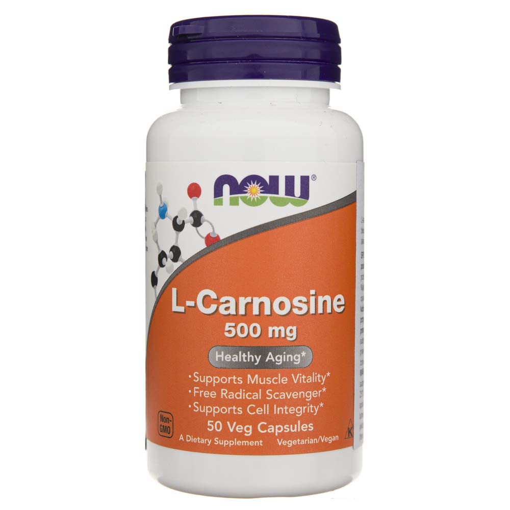 Now Foods L-karnoziins 500 mg - 50 kapsulas