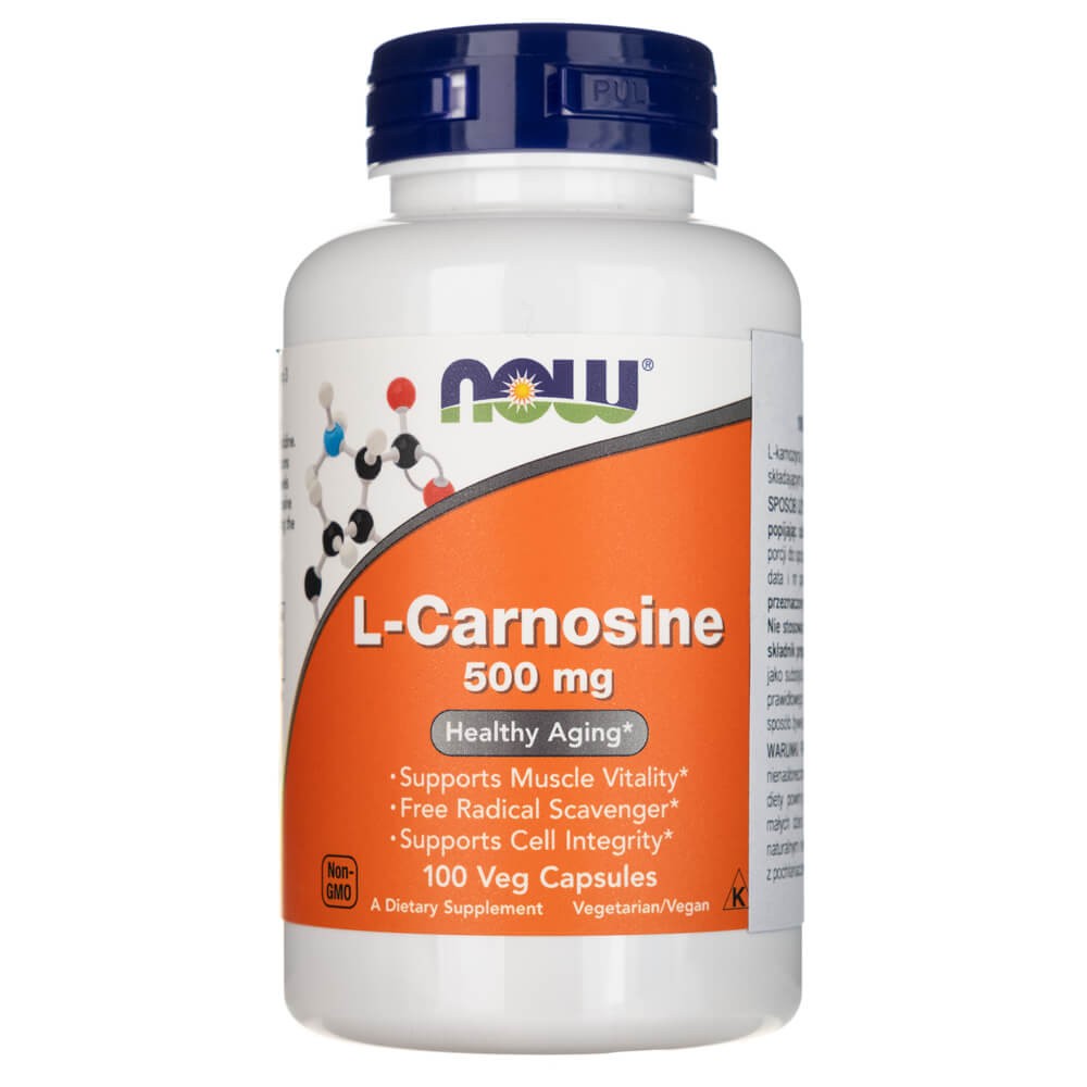 Now Foods L-karnozians (L-carnosine) 500 mg - 100 kapsulu