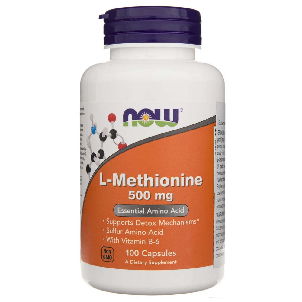 Now Foods L-metionīns 500 mg - 100 kapsulas