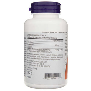 Now Foods L-metionīns 500 mg - 100 kapsulas