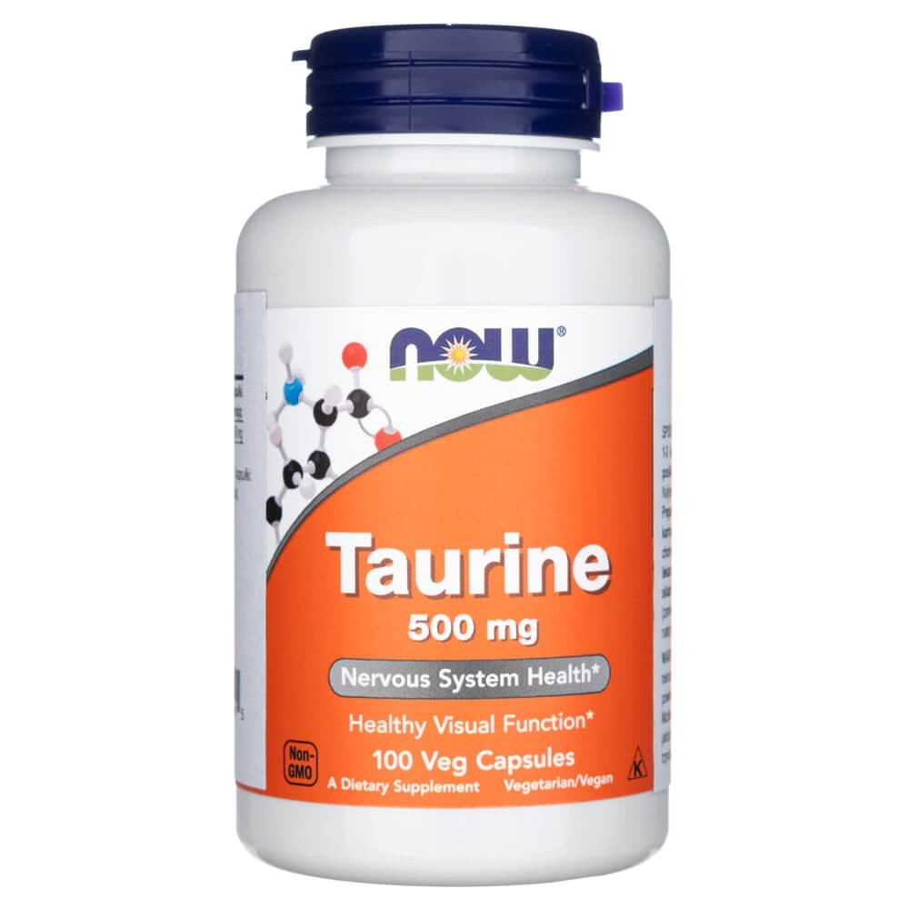 Now Foods Taurīns 500 mg - 100 kapsulas